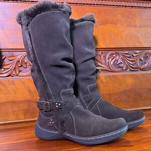 BareTraps Chocolate Brown Winter  Mid Calf Boots with Faux Fur